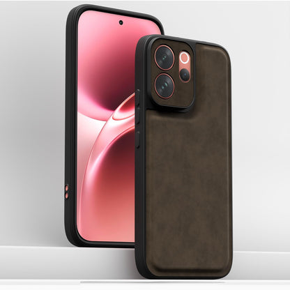 Coffee Leather phone cover for Vivo V70 5G – Pikkme