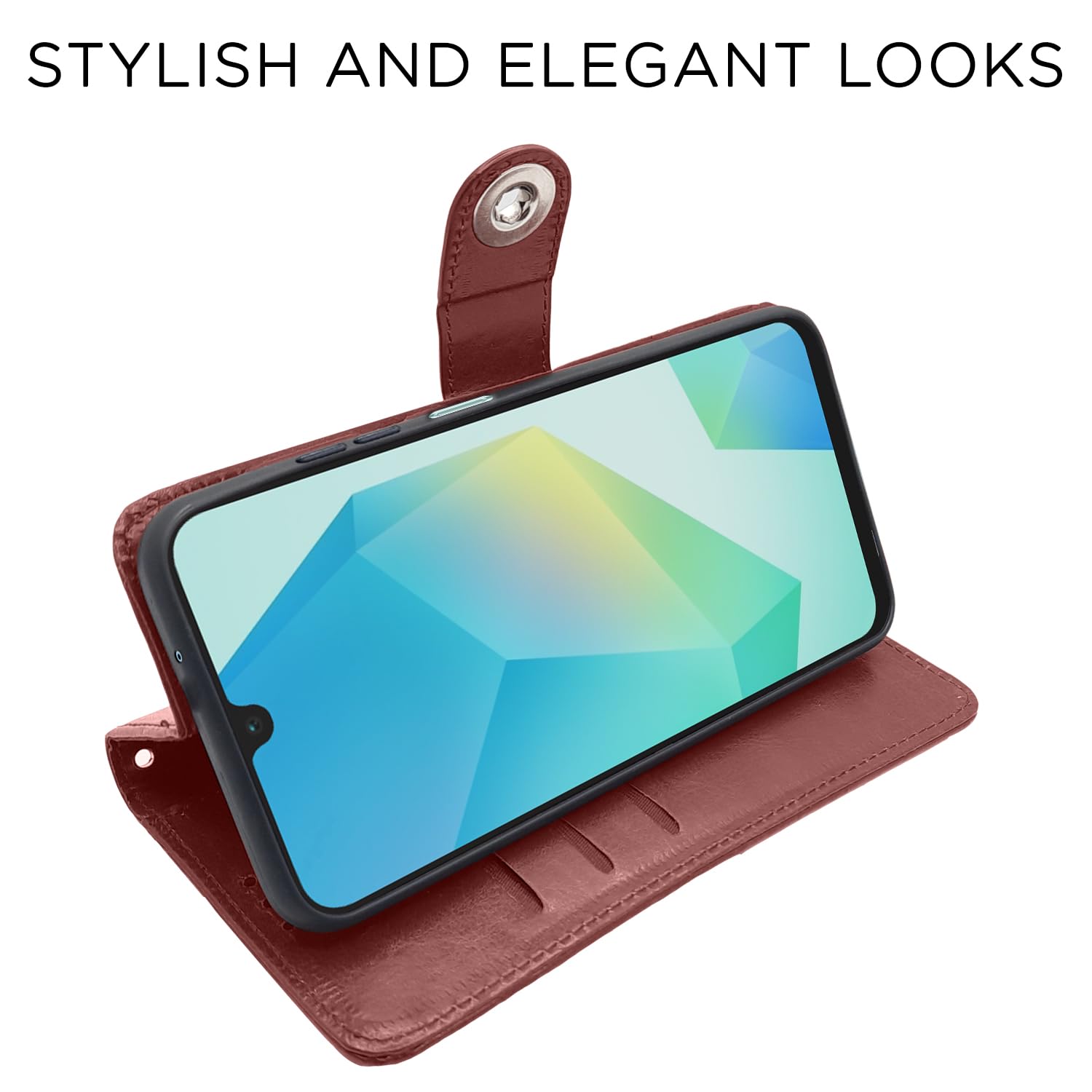 Brown mobile flip cover for Samsung A16 5G – Pikkme – photo 3