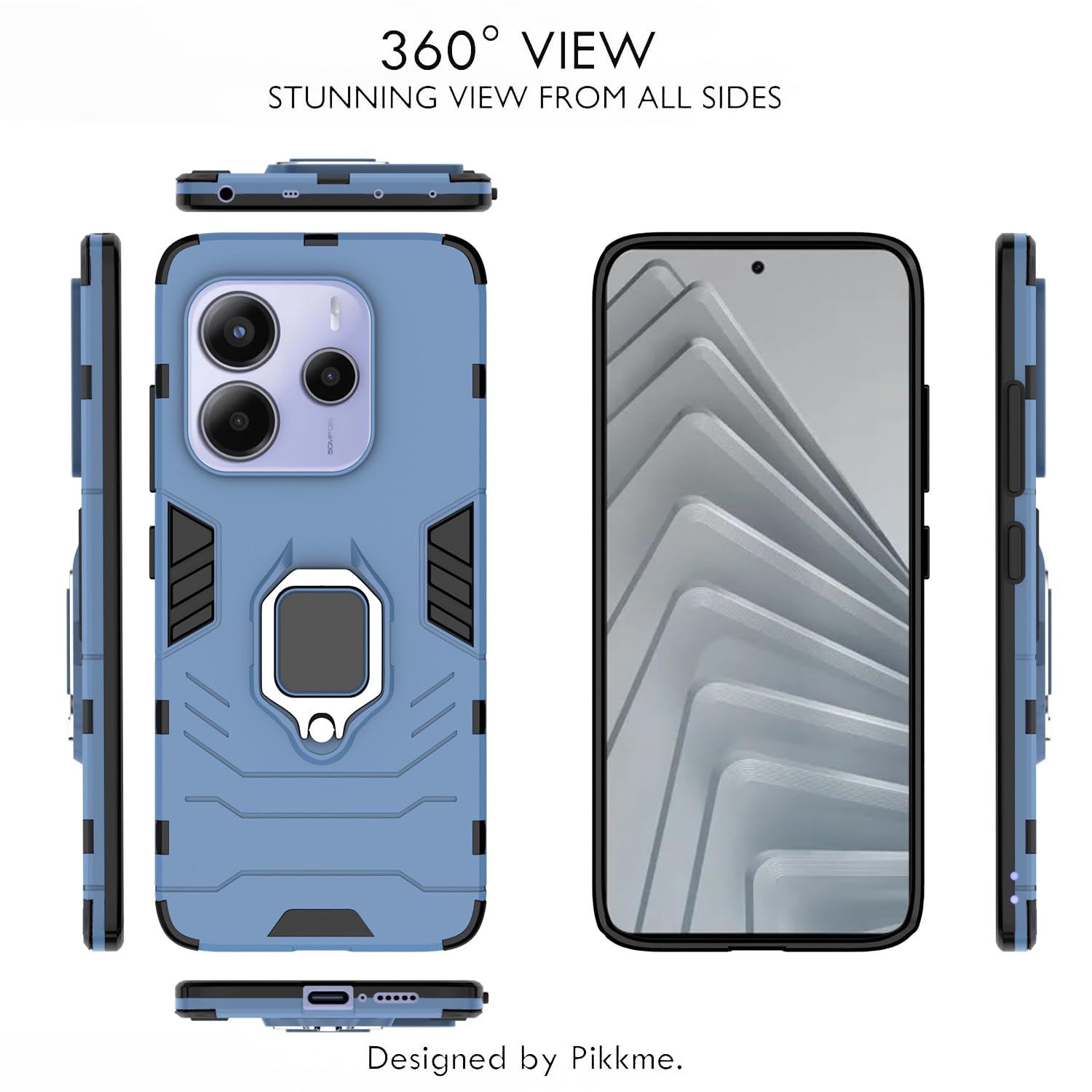 Pikkme blue mobile cover for Redmi Note 14 5G – photo 3