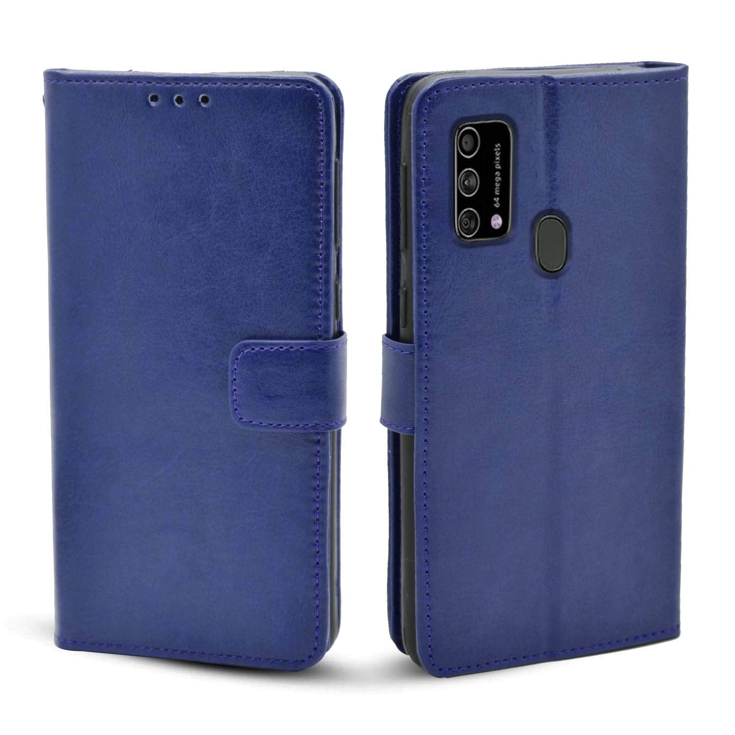 Samsung F41 wallet flip cover in blue by Pikkme