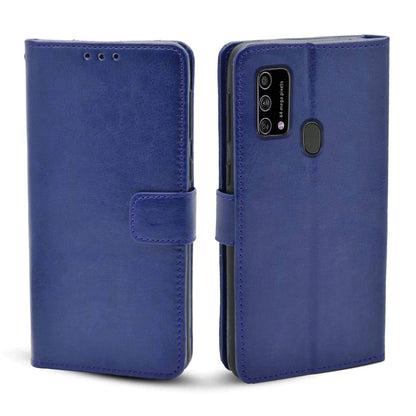 Samsung F41 wallet flip cover in blue by Pikkme