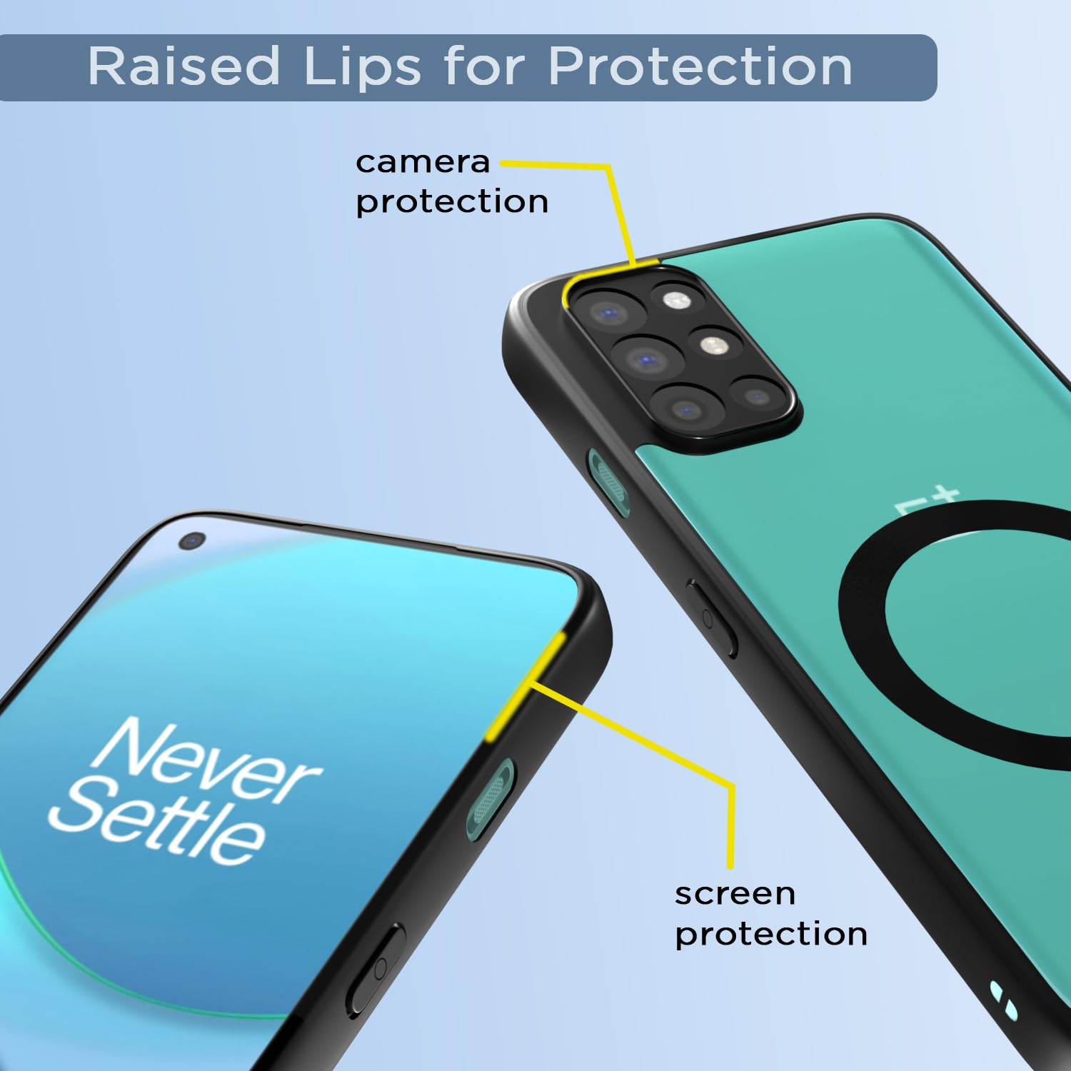 OnePlus 8T/9R MagSafe mobile back cover in black mag-safe by Pikkme – photo 4