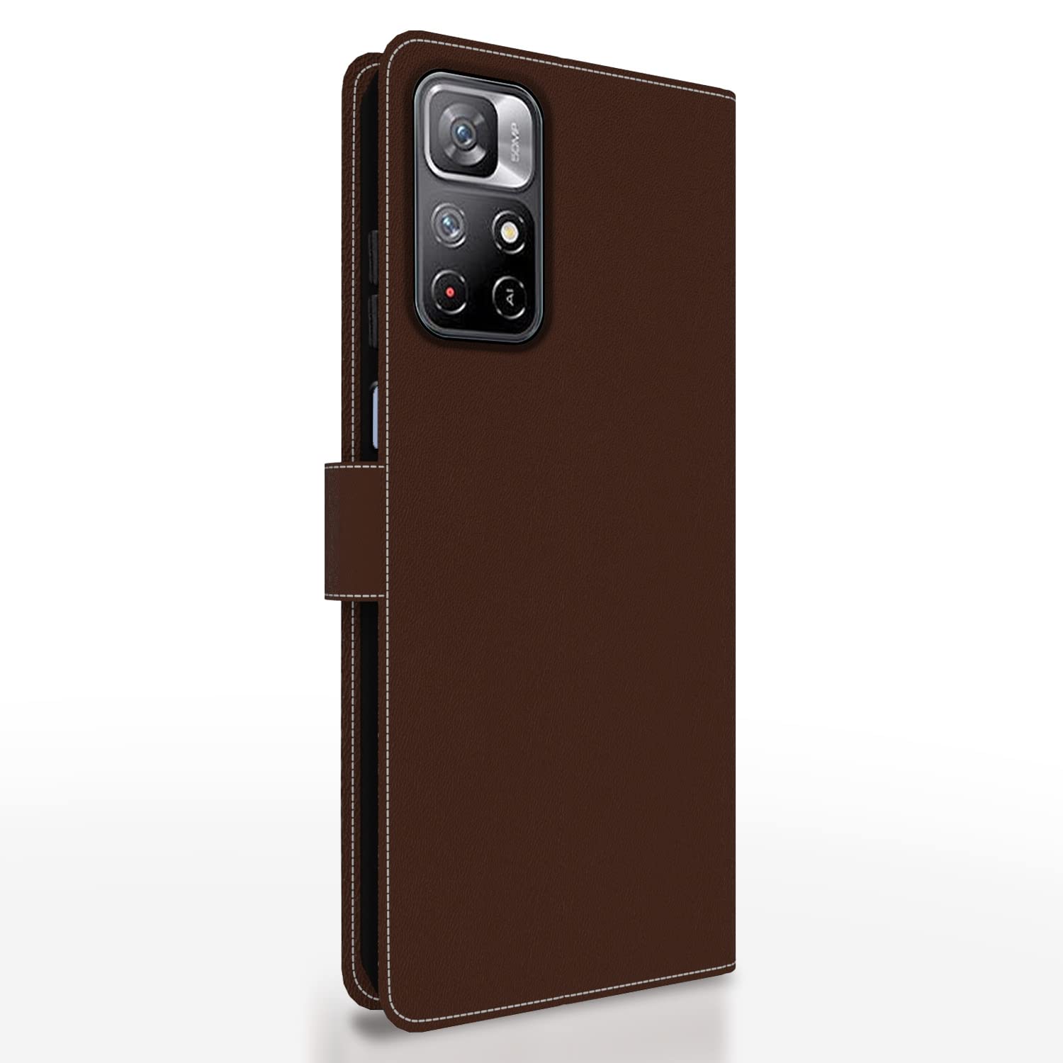 Pikkme brown & coffee Magnetic flip case for Redmi Note 11T/Poco M4 Pro 5G – photo 4