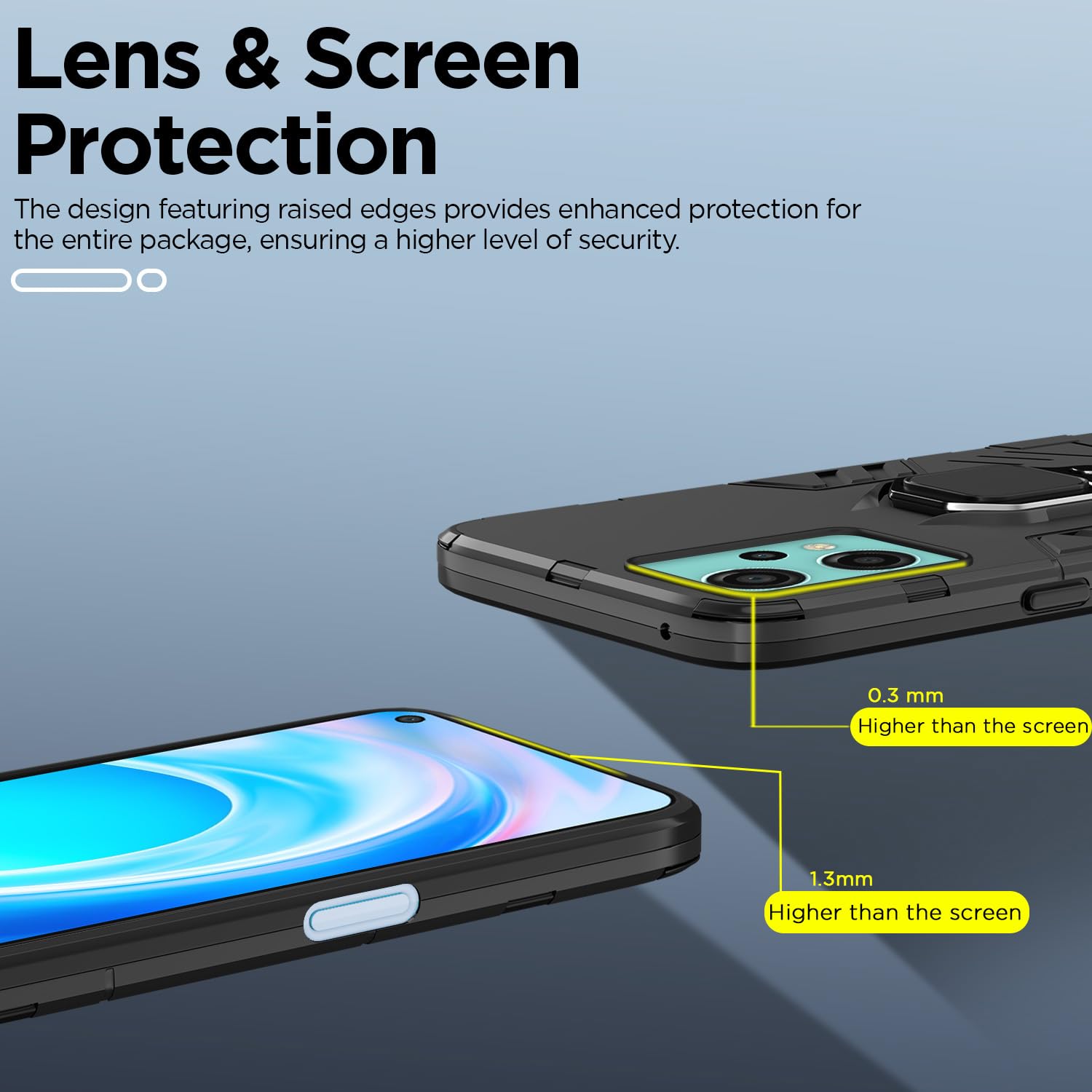 Pikkme OnePlus Nord Ce 2 Lite 5G D5 Tough Armor Back Cover | Black