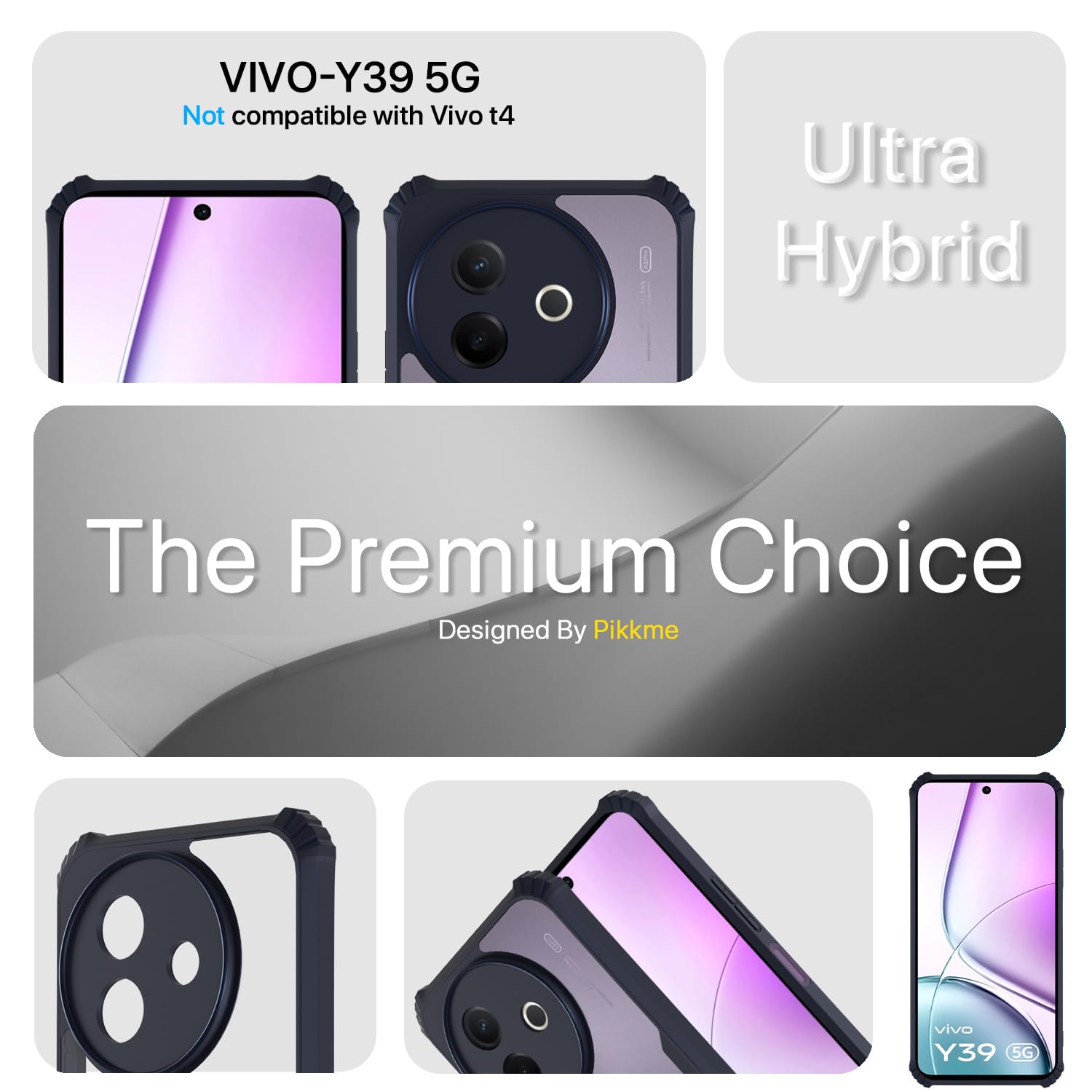 Vivo Y39 5G Ultra Clear mobile cover in blue by Pikkme – photo 2