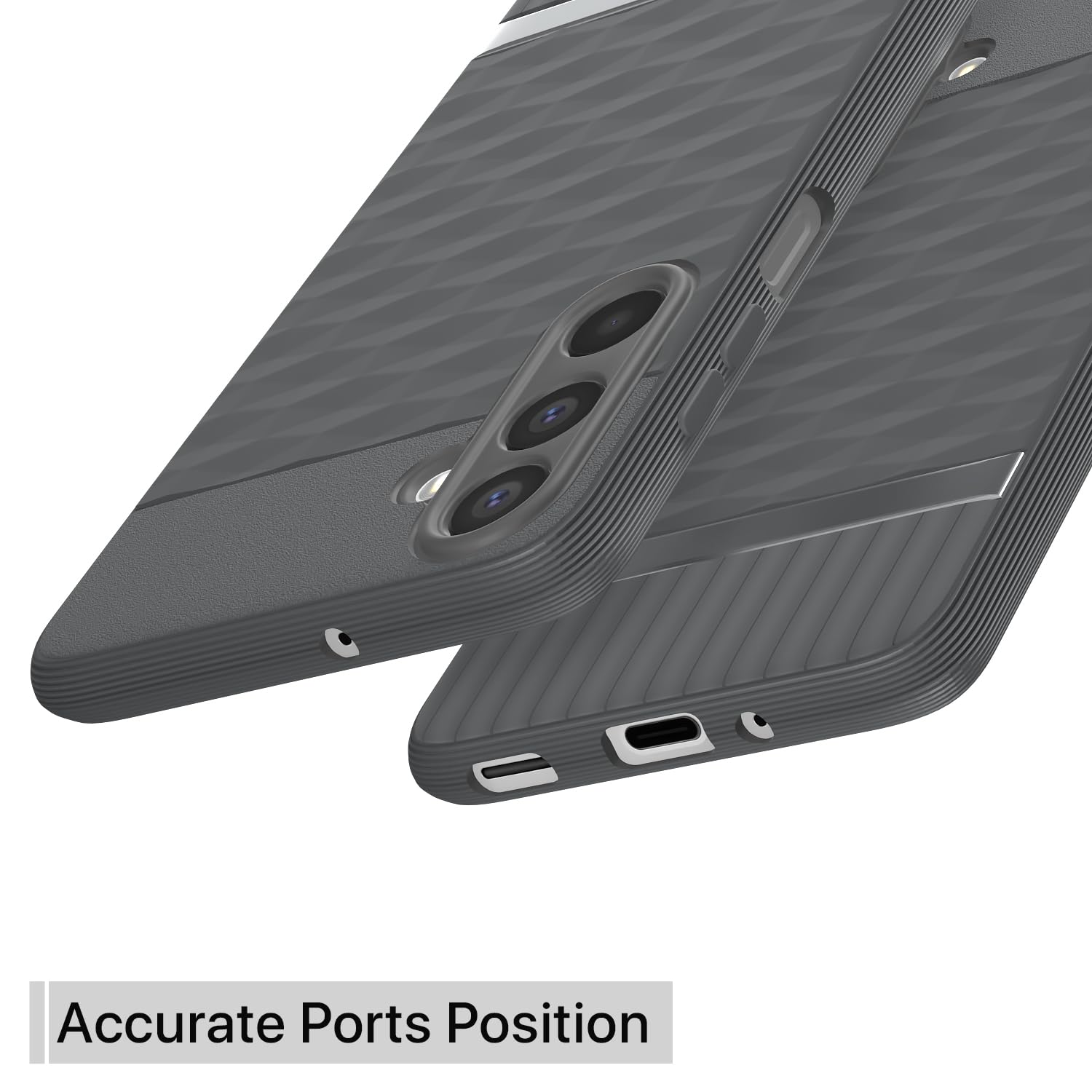 Samsung M36 5G Silicone phone cover in grey by Pikkme – photo 4