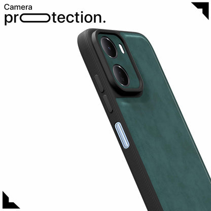 Green Leather back cover for Redmi 15A 5G – Pikkme – photo 5