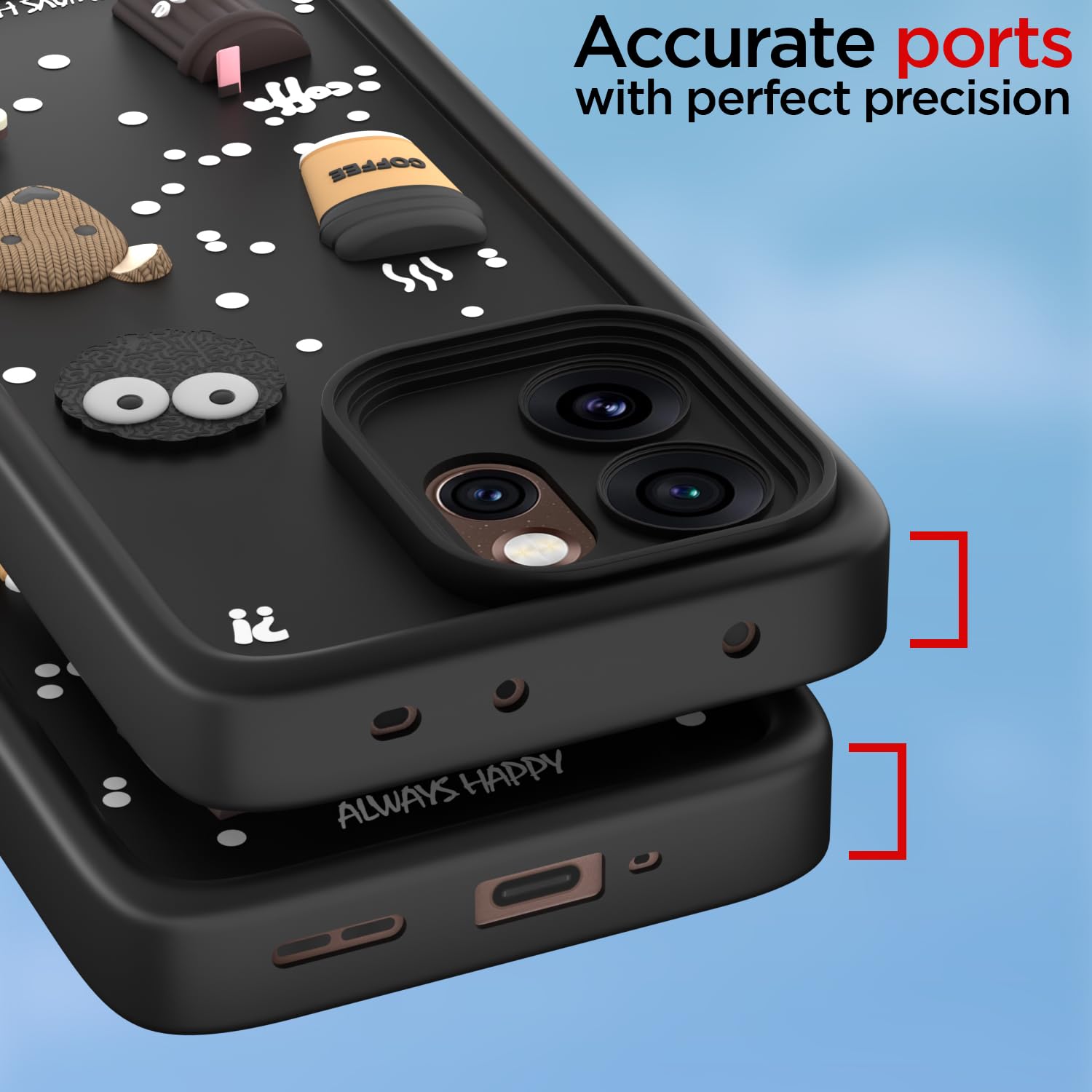 Pikkme black Silicone mobile back cover for Oppo Reno 15 Pro Mini 5G/3D – photo 4