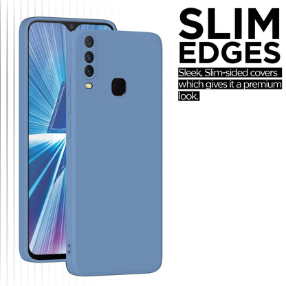 Pikkme Vivo Y12 / Y15 / Y17  Soft Matte Silicone Shockproof Case (Aqua Blue)