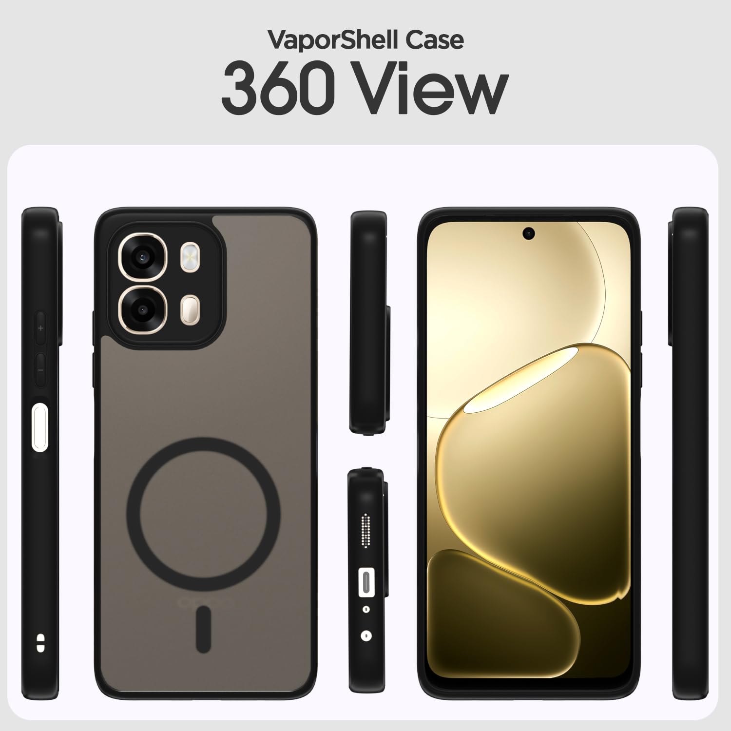 Pikkme Oppo A6 Pro 5G MagSafe black smoke mag-safe mobile cover – photo 2
