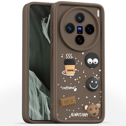 Pikkme brown Silicone phone cover for Vivo X200 5G/3D