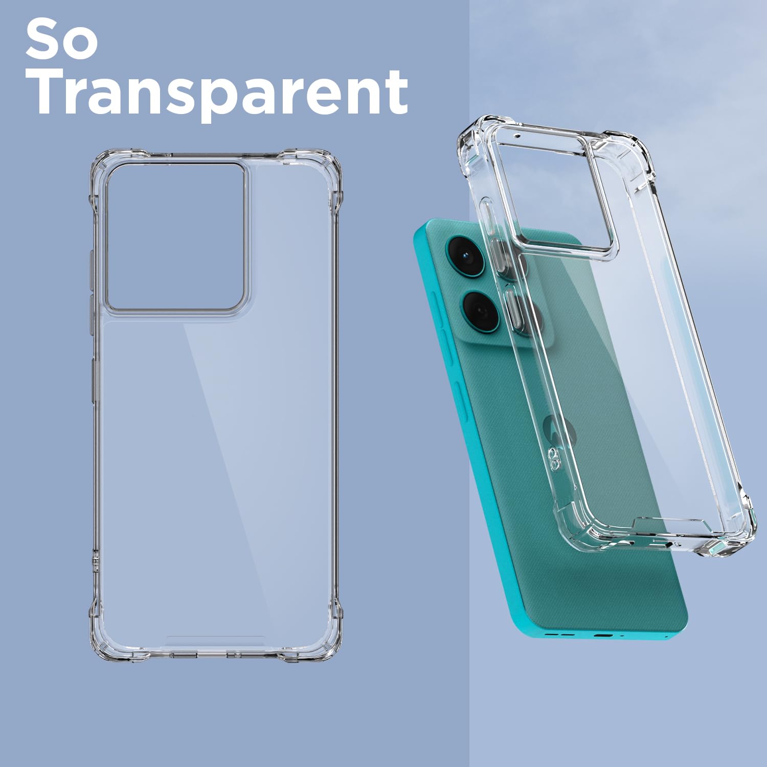 Moto Edge 60/Edge 60 Fusion 5G Clear back cover in transparent by Pikkme – photo 2