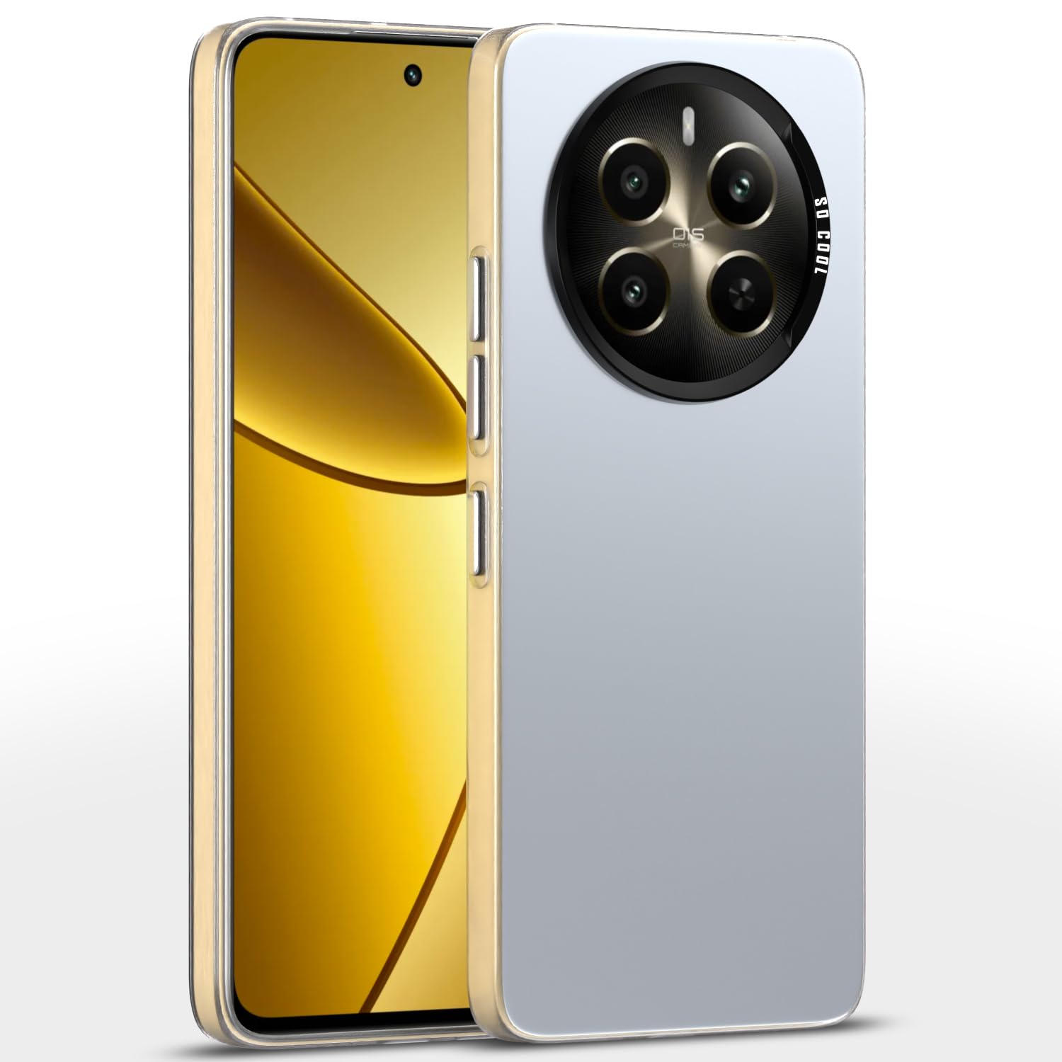 Pikkme Realme 12 Plus/P1/Narzo 70/70 Pro 5G silver mobile cover