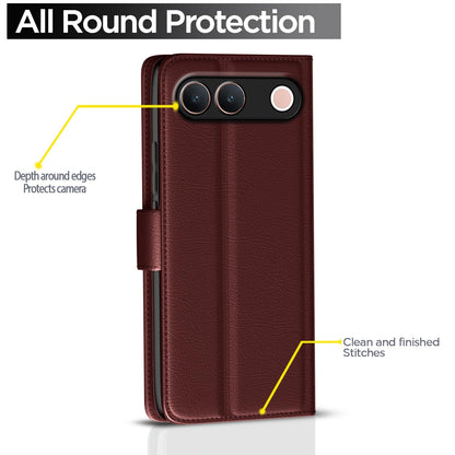 Brown wallet flip cover for Vivo S2 5G – Pikkme – photo 4
