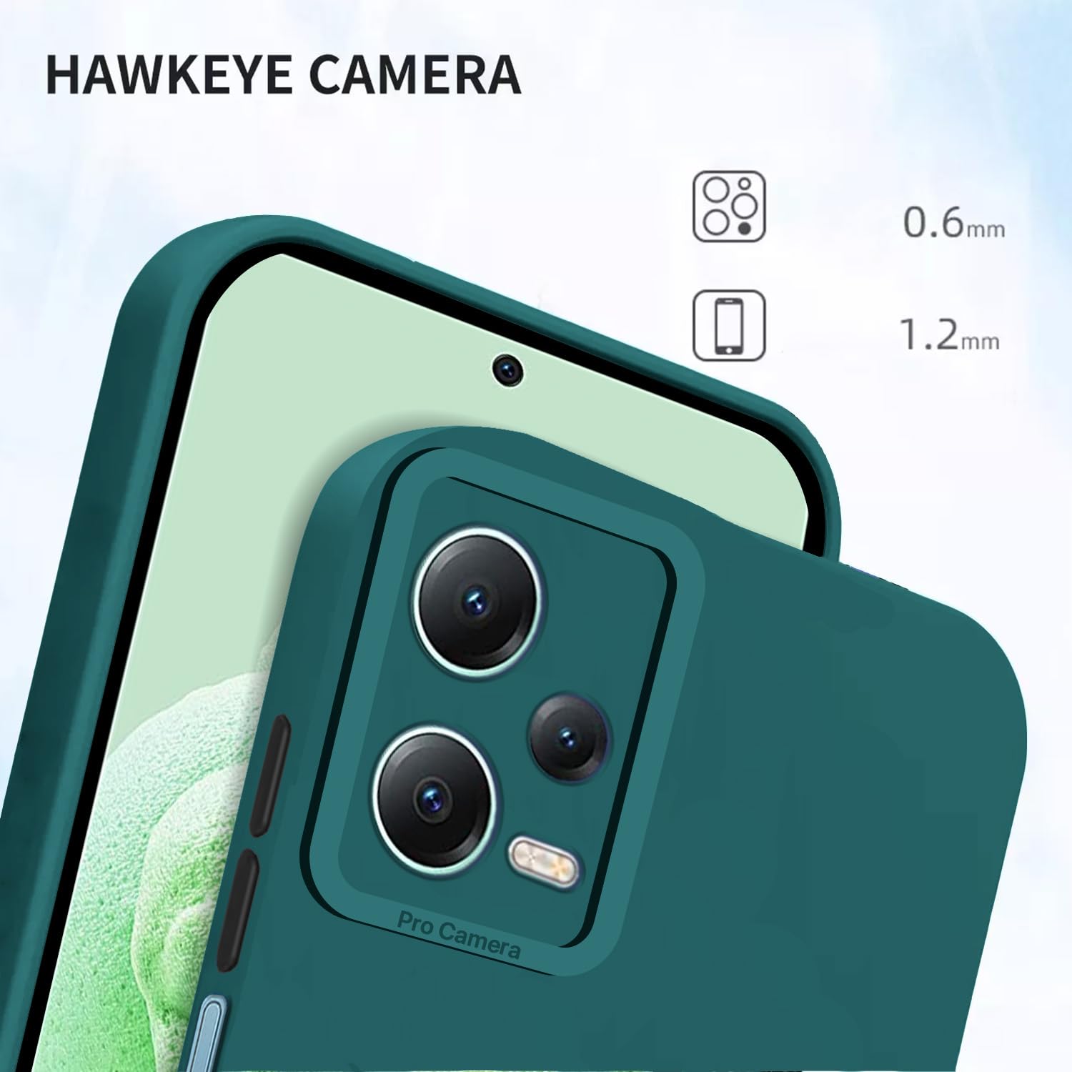 Green Liquid Silicone phone cover for Redmi Note 12 5G – Pikkme – photo 6