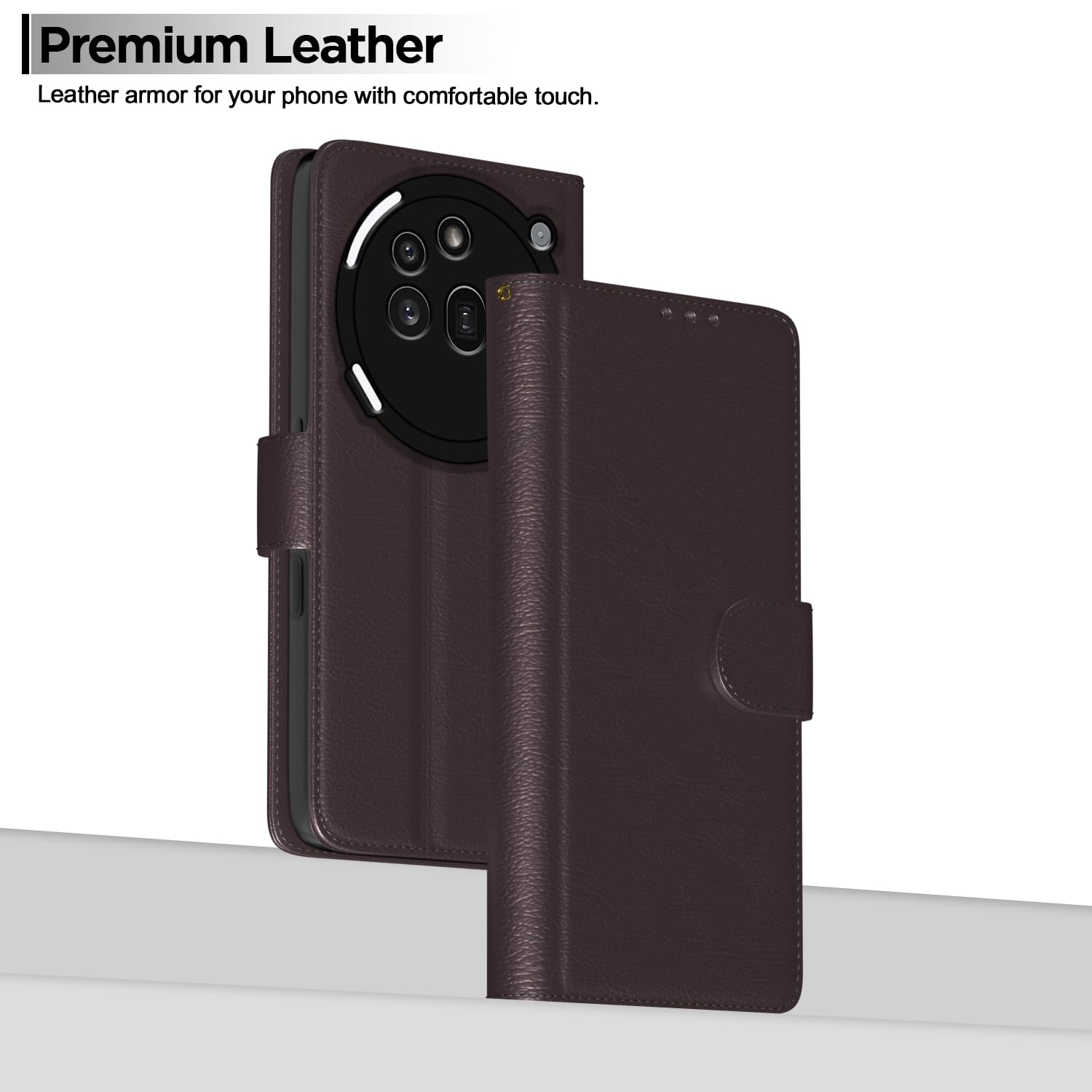 Pikkme Nothing Phone 3a Pro 5G Vintage Flip cover (Coffee)