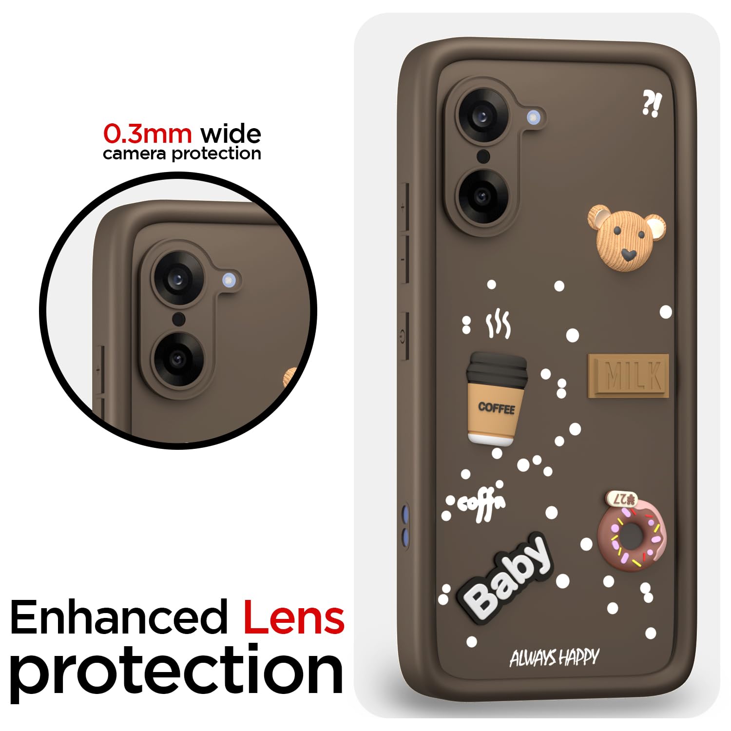 Pikkme brown mobile back cover for OnePlus Nord CE 5 5G/3D – photo 5
