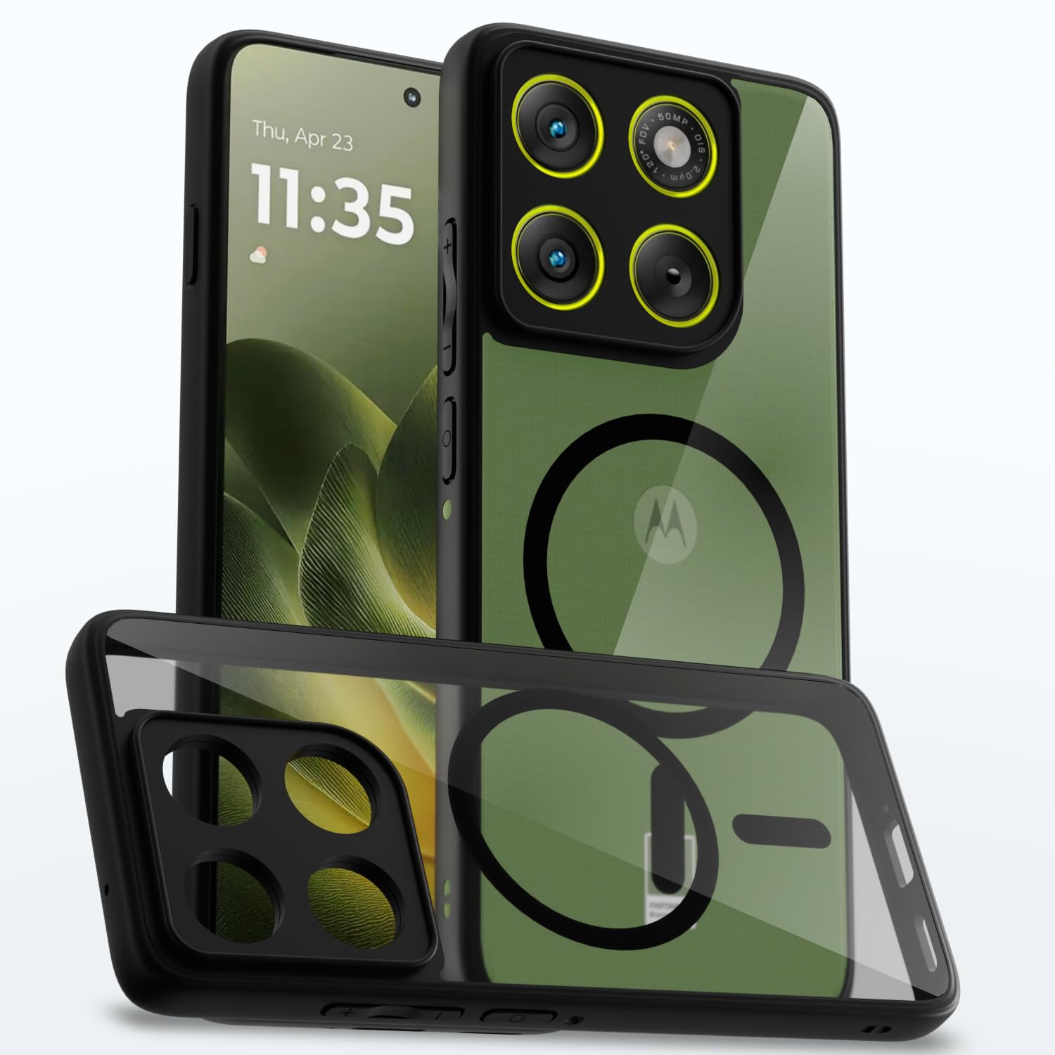 Pikkme Moto Edge 70 5G black mag-safe mobile cover