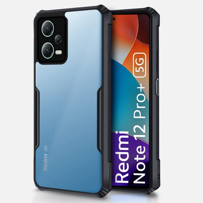 Pikkme black Hybrid mobile cover for Redmi Note 12 Pro Plus 5G