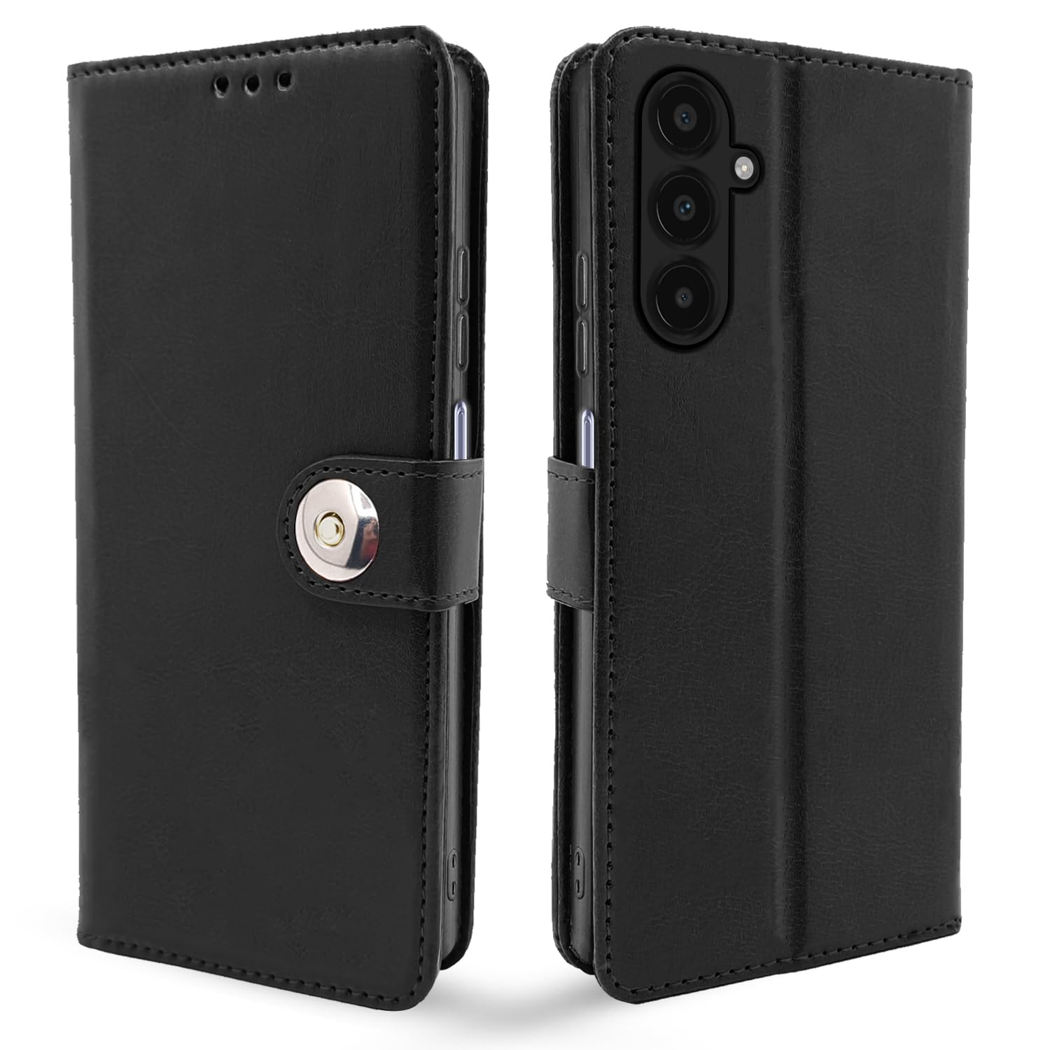 Pikkme Samsung A15 5G Button black flip case