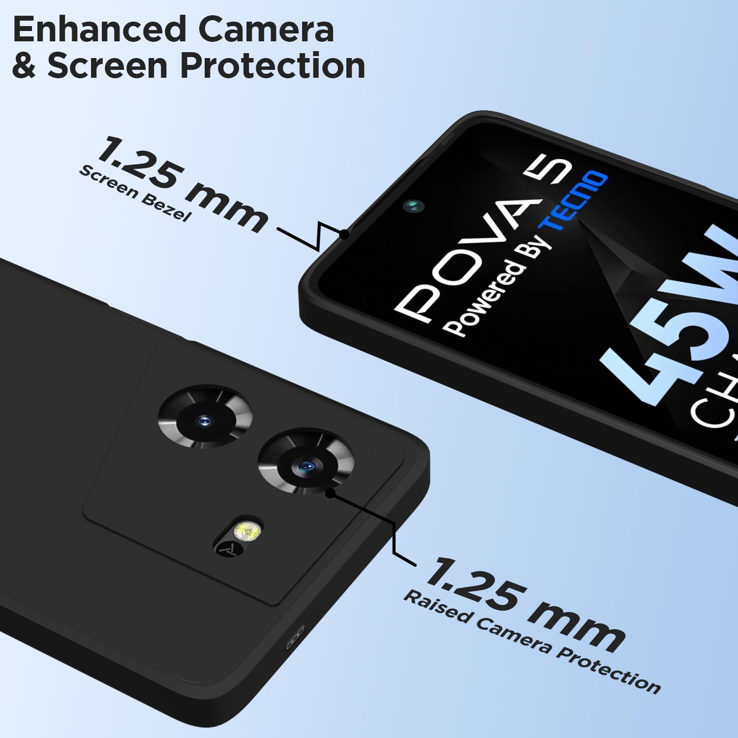 Pikkme black phone cover for Tecno Pova 5/Pova 5 Pro 5G – photo 6