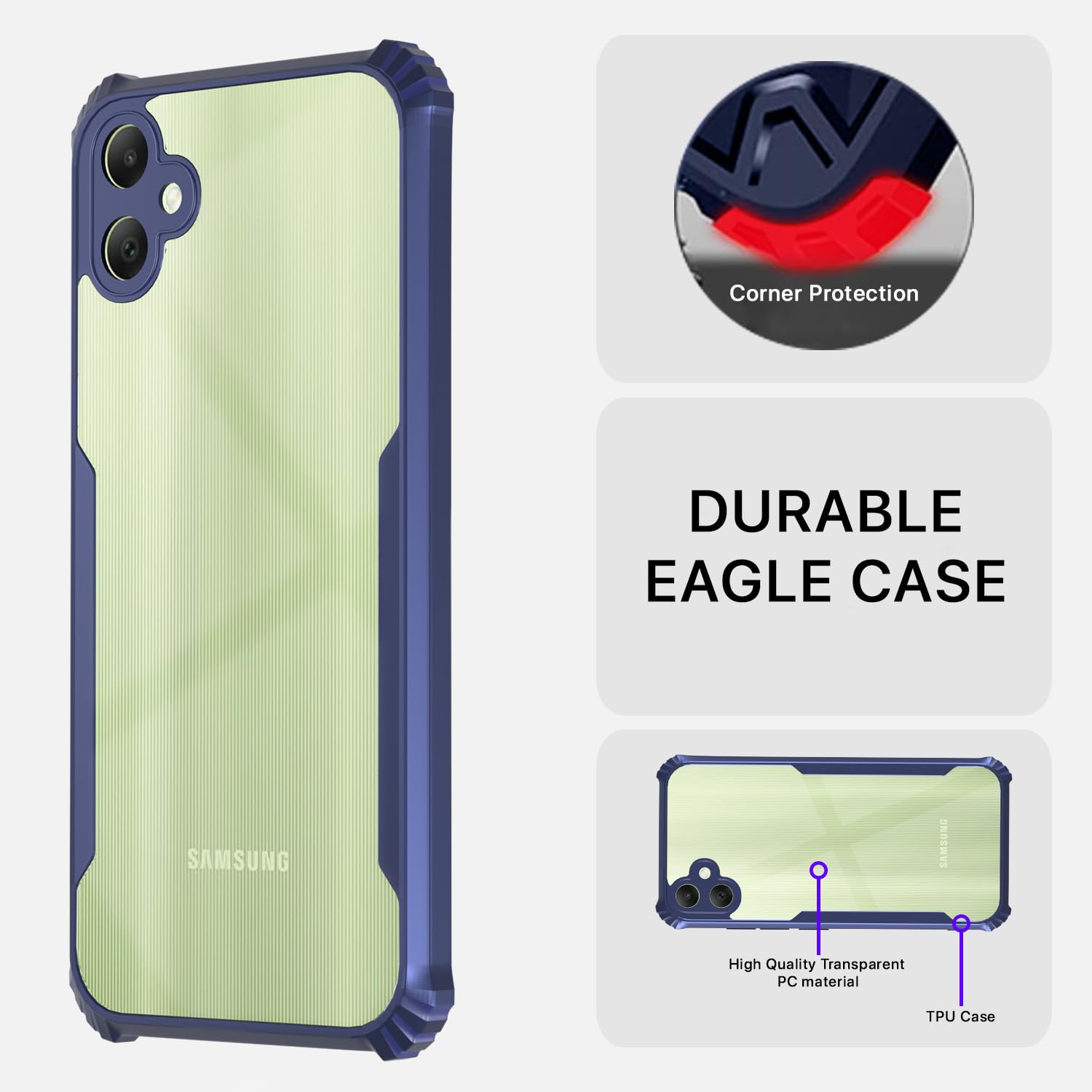 Pikkme Samsung A05/M05/F05 Clear blue phone cover – photo 5