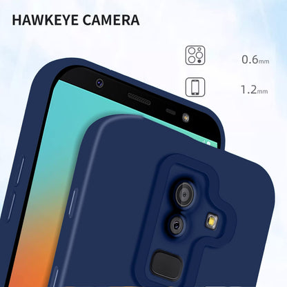 Pikkme Samsung Galaxy J8 Soft Matte Silicone Shockproof Case (Blue)