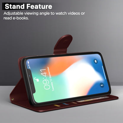 iPhone X/XS Wallet mobile flip cover in brown by Pikkme – photo 3