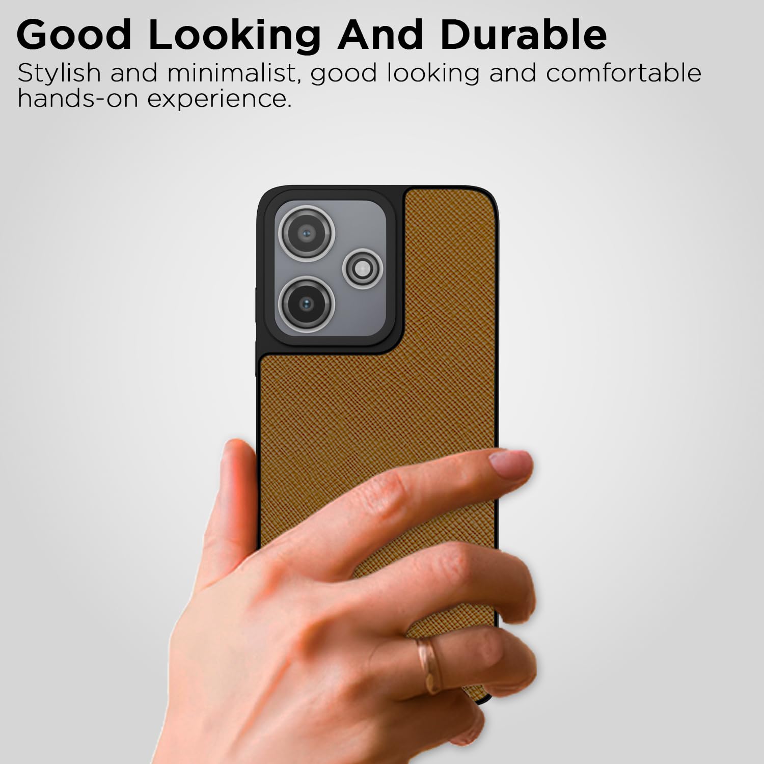 Redmi 12 5G/4G/Poco M6 Pro 5G mobile back cover in tan by Pikkme – photo 7