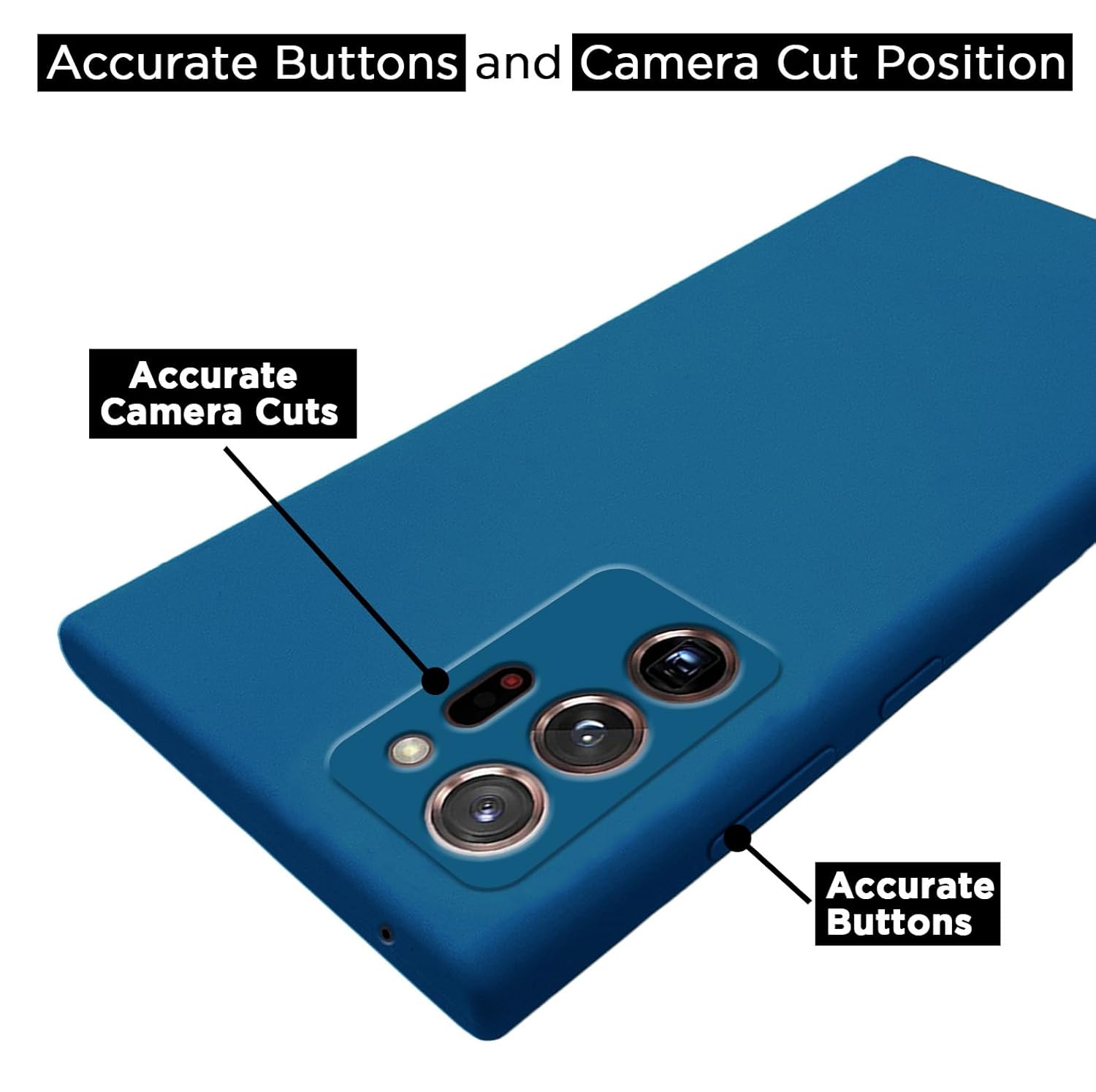 Pikkme Samsung Galaxy Note 20 Ultra 5G Liquid Silicone Back Cover | Blue