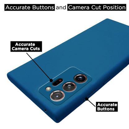 Pikkme Samsung Galaxy Note 20 Ultra 5G Liquid Silicone Back Cover | Blue
