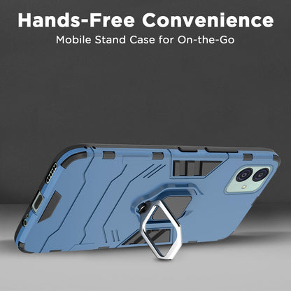 Pikkme Samsung Galaxy M04 / F04 / A04e D5 Tough Armor Back Cover | Blue
