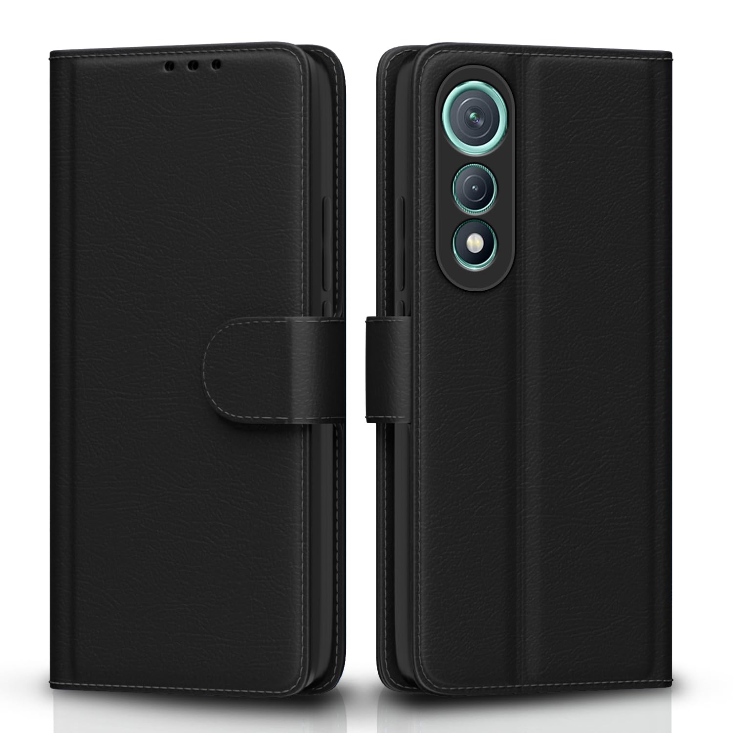 Pikkme Tecno Pova Curve 5G Premium Leather Finish Vintage Flip Cover (Black)