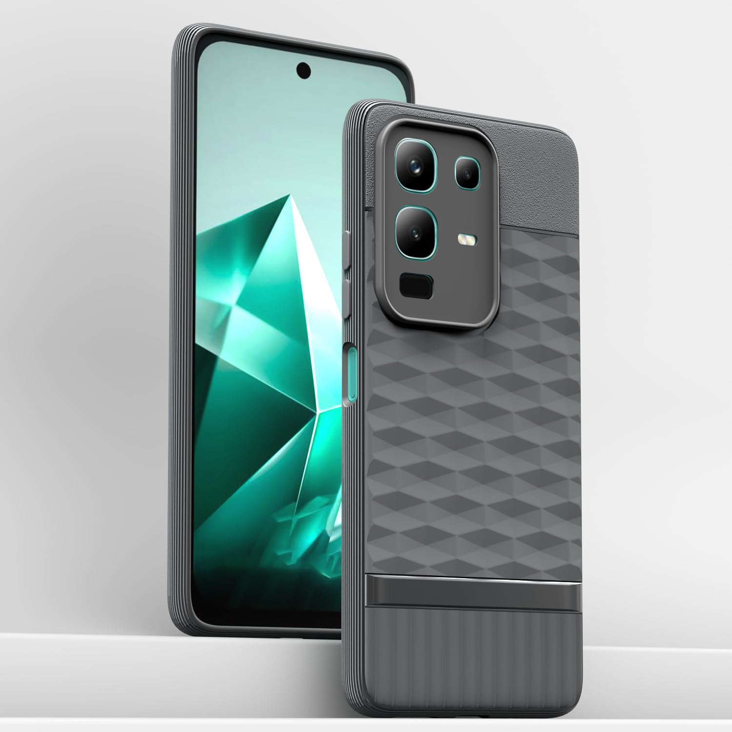 Pikkme Infinix Note 50x 5G Shockproof Soft Flexible Gencase Back cover (Grey)