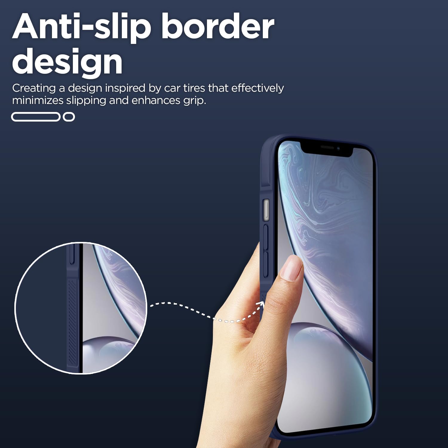 Pikkme iPhone Xr ZigZag Soft matte Liquid Silicone Back Cover (Blue)