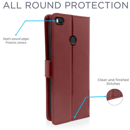 Mi Max 2 Magnetic mobile flip cover in brown by Pikkme – photo 4