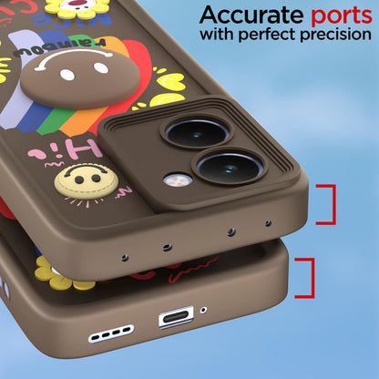 Pikkme Realme P3 Ultra 5G Soft Silicone brown back cover – photo 4