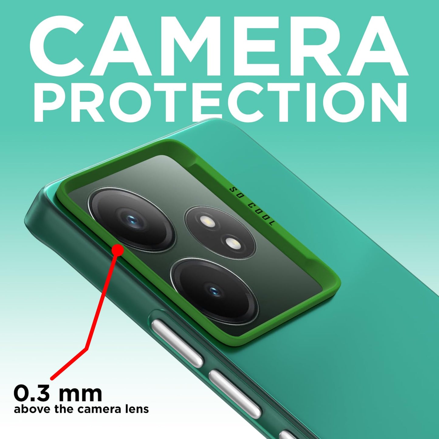 Pikkme Realme GT 6T 5G So Cool Matte Finish Back Cover (Green)