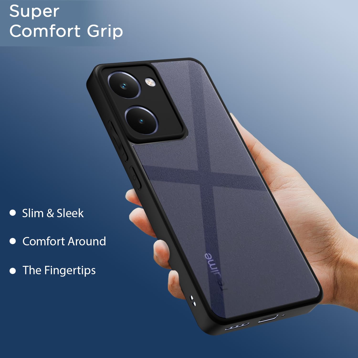 Pikkme Realme P3 Ultra 5G Eagle 2 Shockproof Sleek Hybrid Armor Back cover (Black)