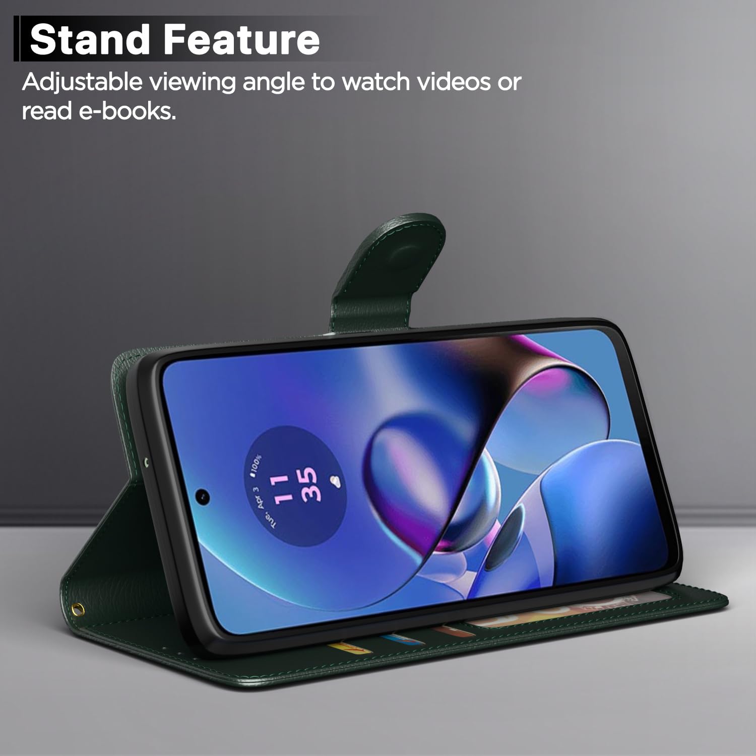 Pikkme green flip case for Moto G54/G64 5G – photo 3