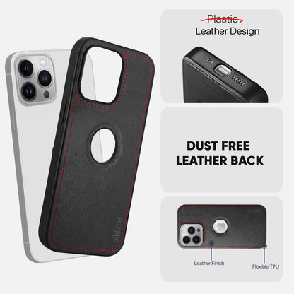Pikkme black Leather mobile cover for iPhone 13 Pro Max – photo 6