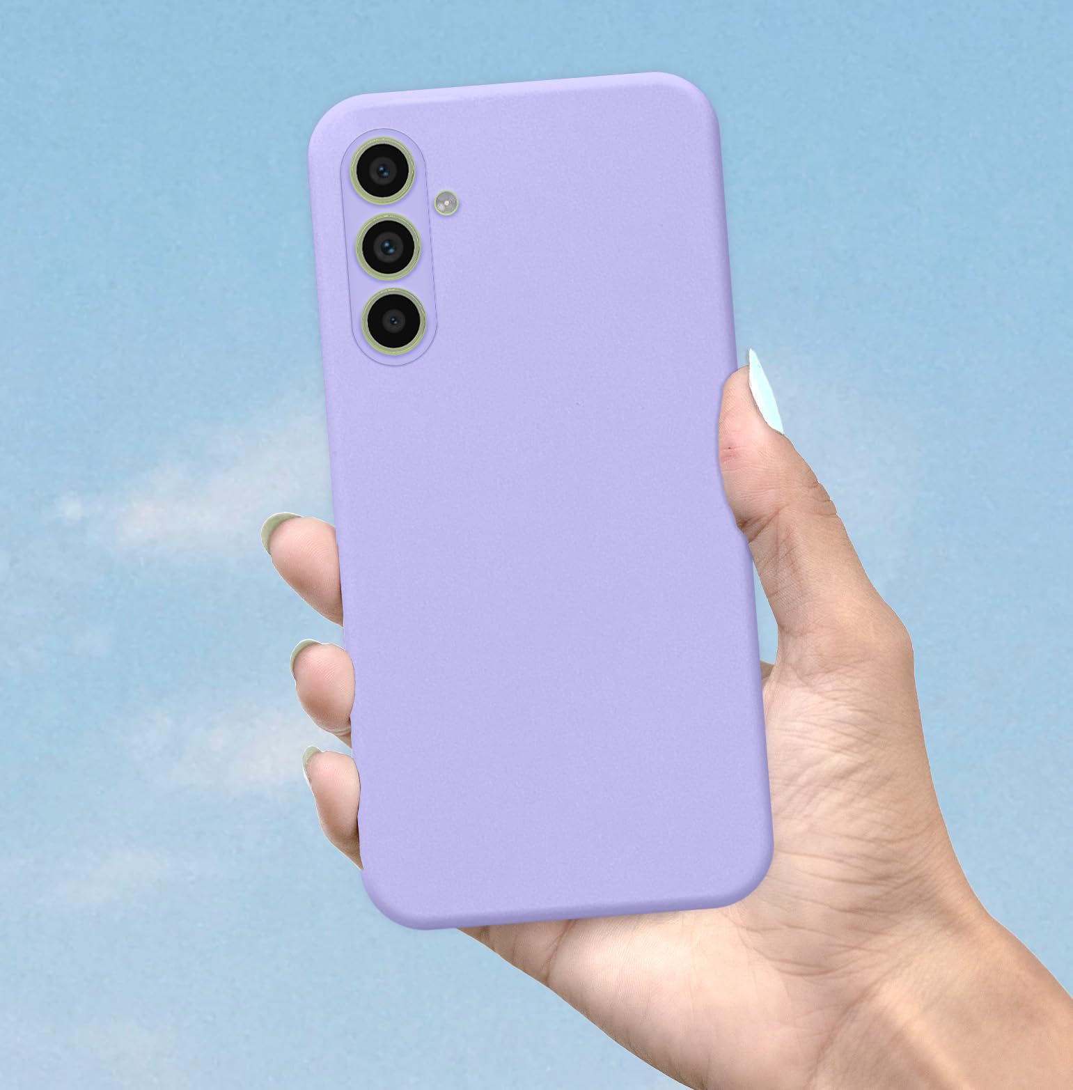 Samsung A34 5G Liquid Silicone mobile back cover in purple by Pikkme – photo 6