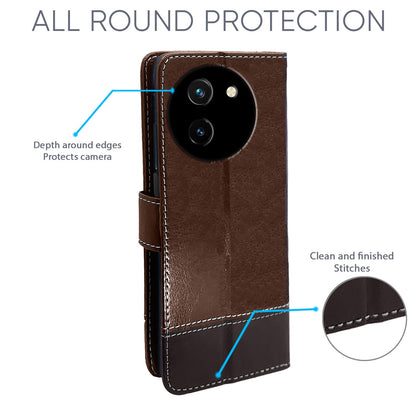 Pikkme Vivo T3x/Y200i 5G Magnetic brown & coffee flip case – photo 2