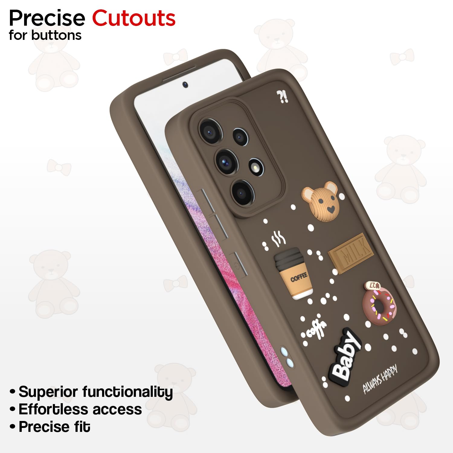 Samsung A53 5G Silicone phone cover in brown by Pikkme – photo 6