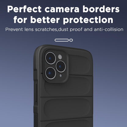 Pikkme iPhone 11 Pro ZigZag Soft matte Liquid Silicone Back Cover (Black)