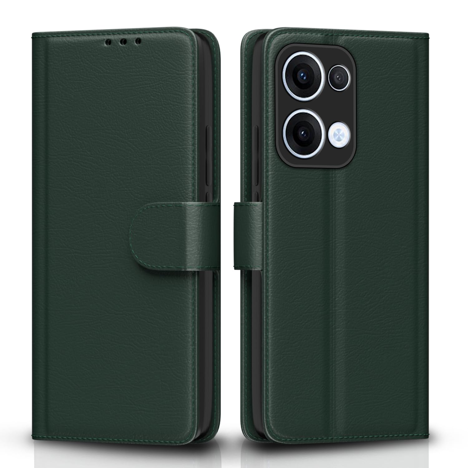 Pikkme Oppo Reno 13 5G green wallet flip cover