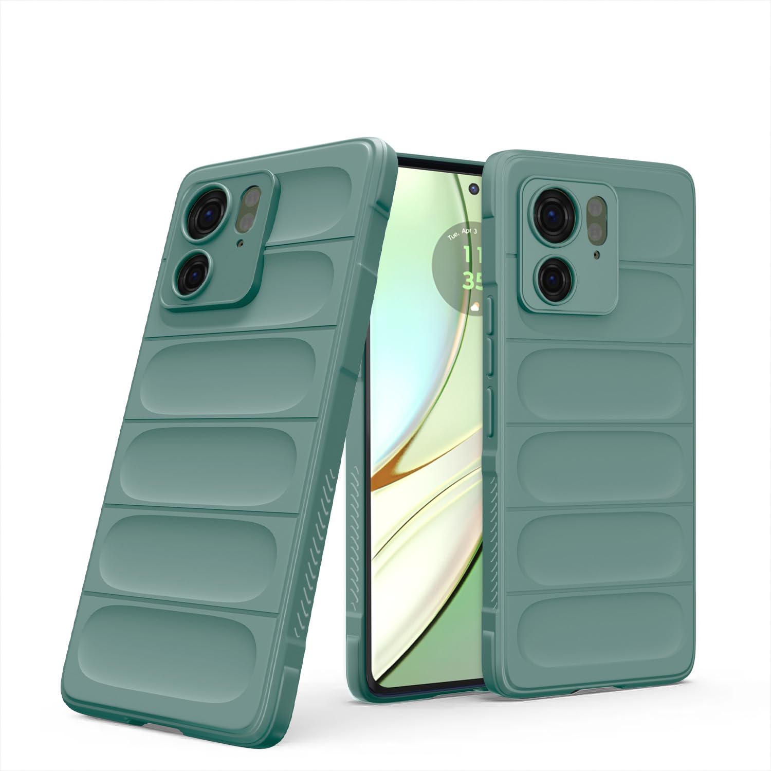 Moto Edge 40 mobile back cover in green by Pikkme