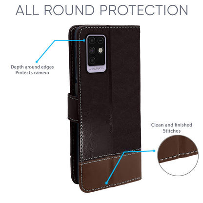Pikkme Infinix Note 10 Magnetic coffee & brown flip case – photo 4
