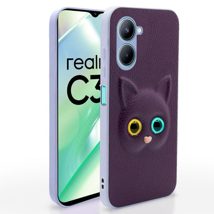 Pikkme Realme C33 Cat purple back cover