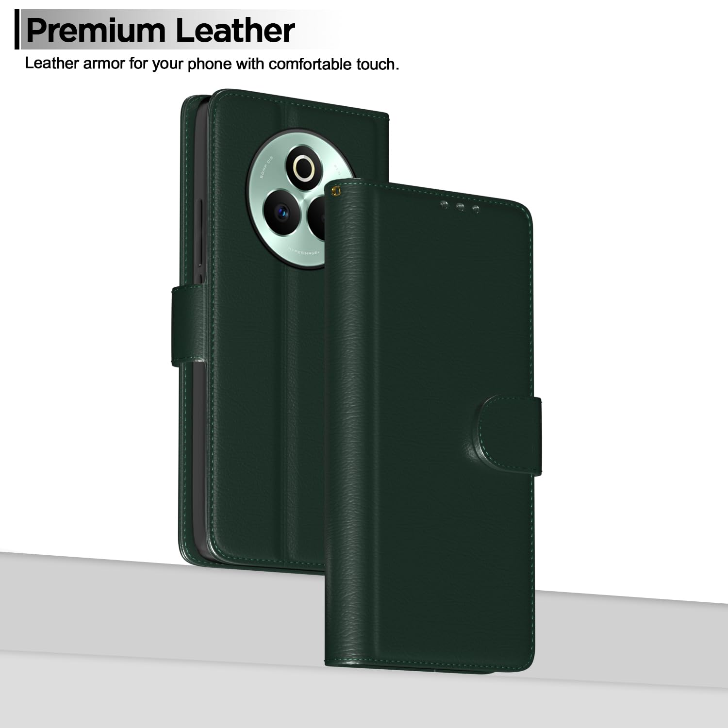 Pikkme Realme P3 Pro 5G Wallet green flip case – photo 2